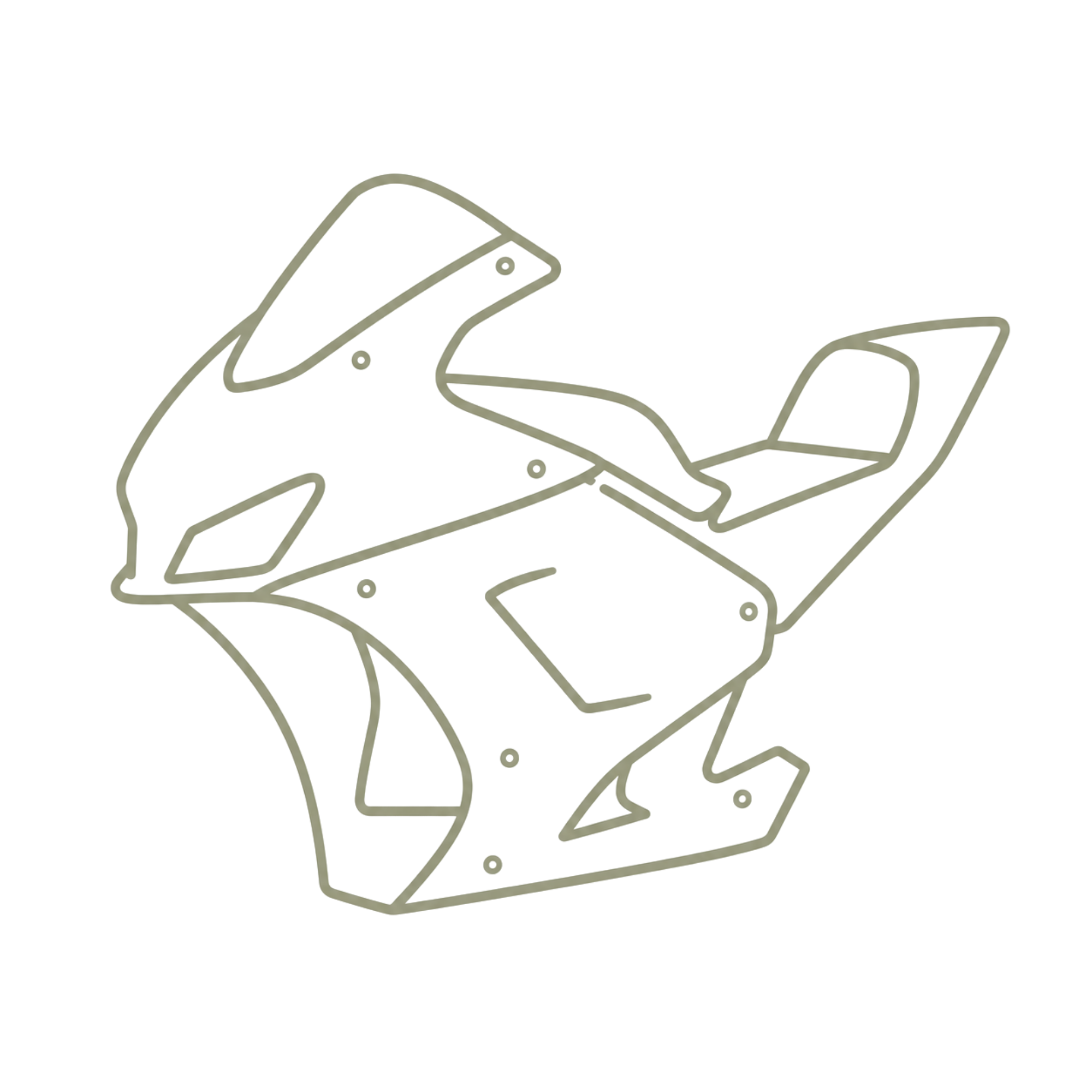 Motorcycle fairing and race bodywork icon